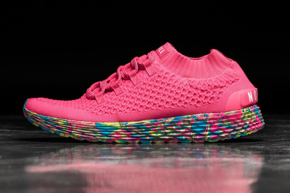 NOBULL Men's Knit Running Shoes - Neon Pink - Ireland (4036PSXWI)